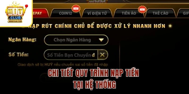 Trang chủ 12 Chi tiết quy trình nạp tiền tại hệ thống